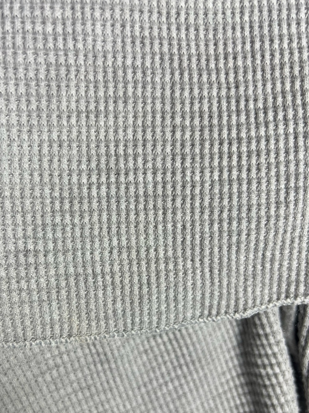 Aritzia Babaton Tie Front Thermal Waffle Knit Button Down Gray Top Size XXS - Picture 8 of 8